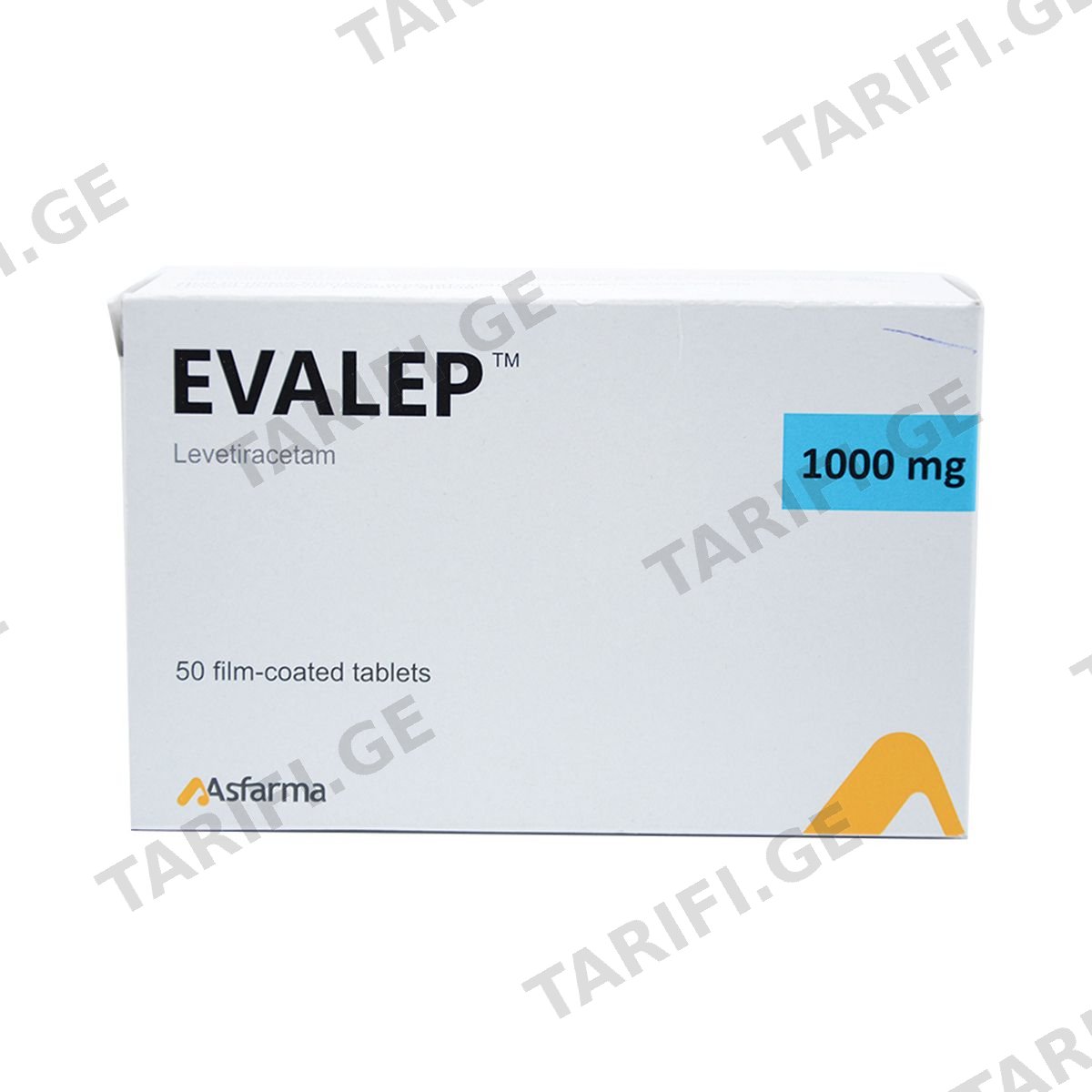 ევალეპი - Evalep 1000მგ 50 ტაბლეტი