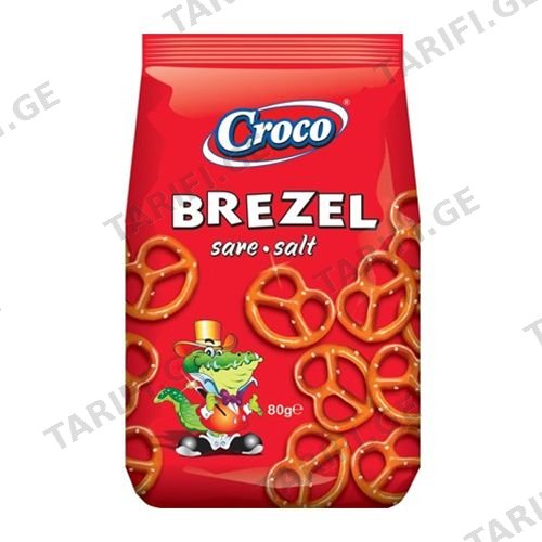 CROCO მარილიანი ბრეცელი 80 გრ 1ც
