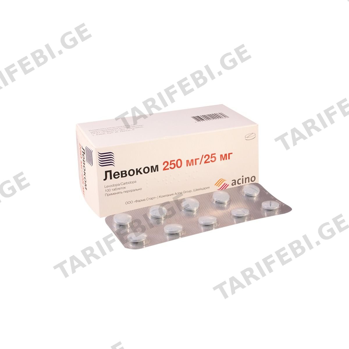 ლევოკომი ტაბ.250მგ/25მგ N100