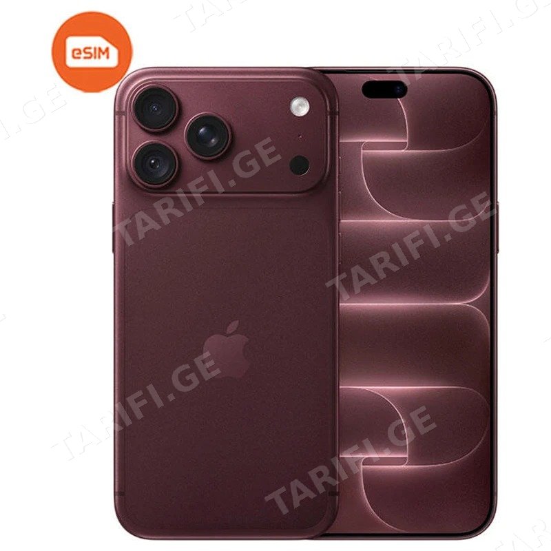 მობილური ტელეფონი APPLE IPHONE 18 PRO MAX 256GB BURGUNDY (E-SIM ONLY)