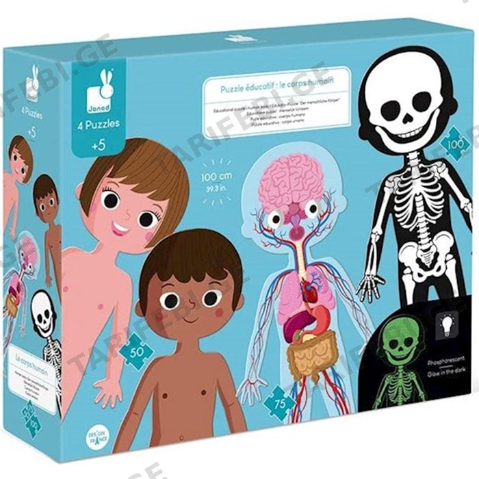 სათამაშო ფაზლი JANOD EDUCATIONAL PUZZLE HUMAN BODY J02681