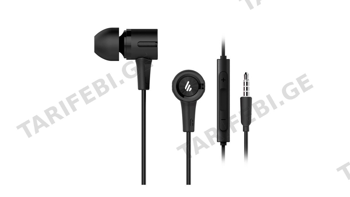 ყურსასმენი Edifier P205, Headphones, Wired, 3.5mm, Black