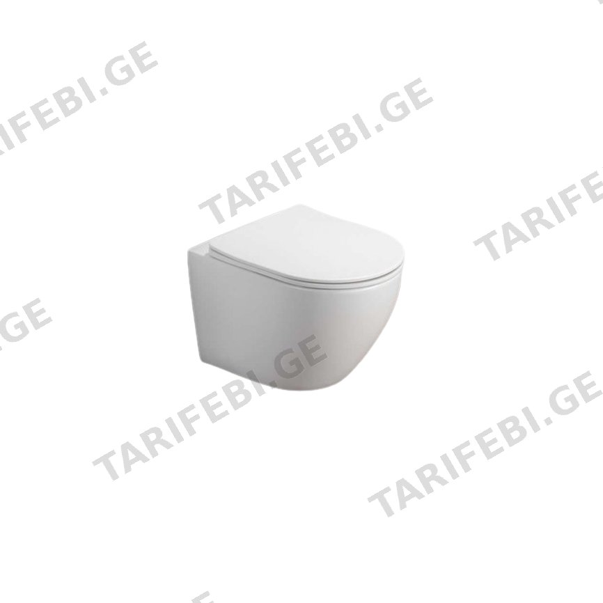 დასაკიდი უნიტაზი Pate B2342 Rimless Glossy თეთრი