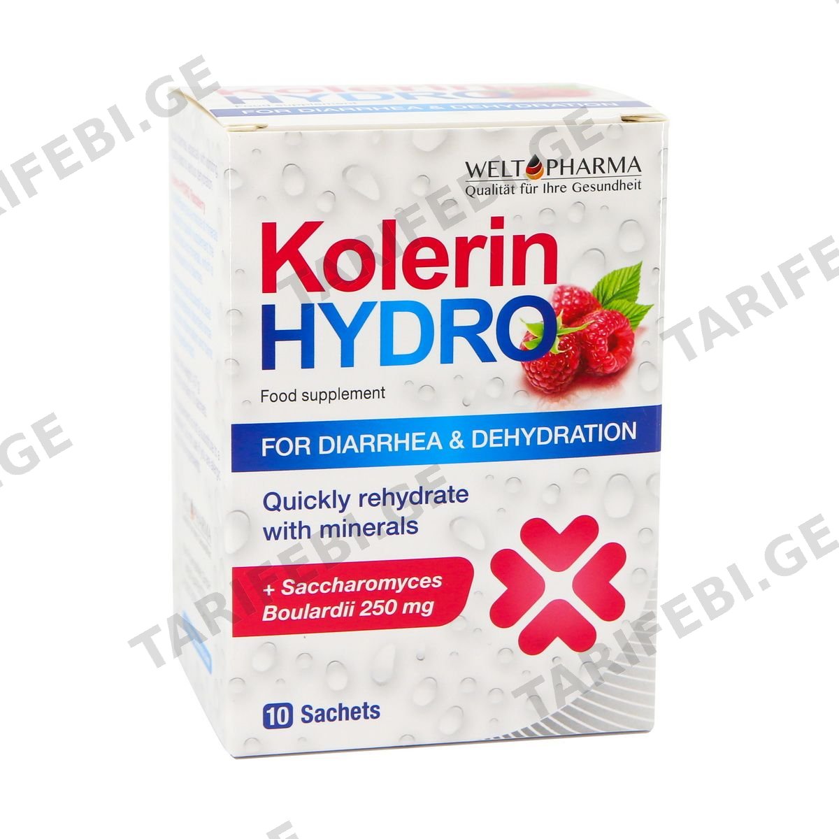 Kolerin Hydro - კოლერინ ჰიდრო 250მგ ჟოლო 10 პაკეტი