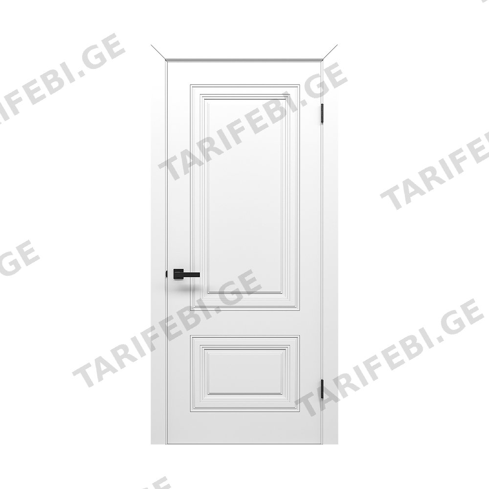 შეღებილი მდფ კარი oba 2 (white, 700x2150, LR) კომპლექტი