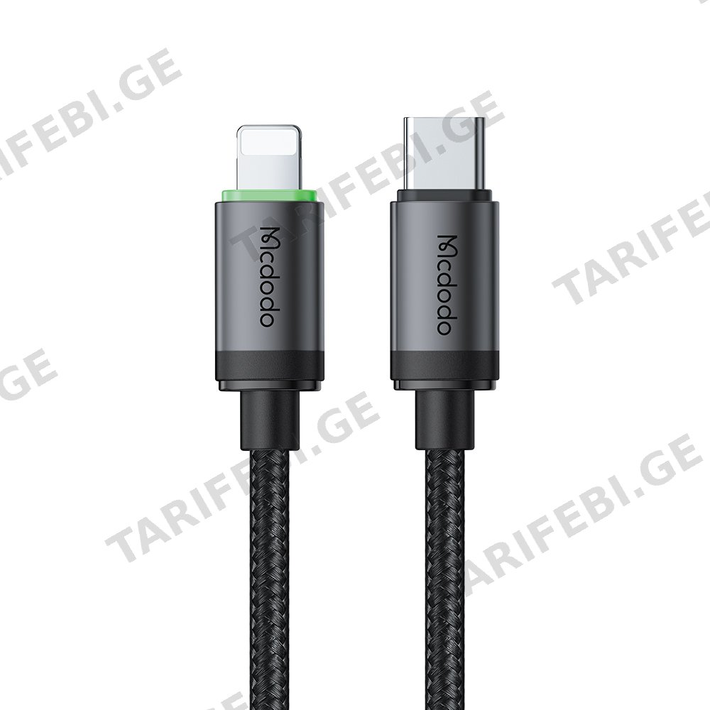 კაბელი Mcdodo 36W USB-C to Lightning Cable with Charging Light 1m CA-4820