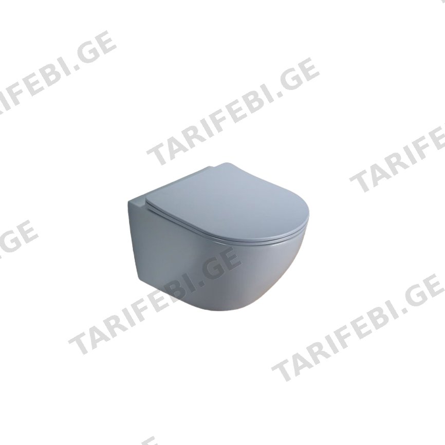 დასაკიდი უნიტაზი Pate B2342MHL Rimless Matt Dusty ლურჯი