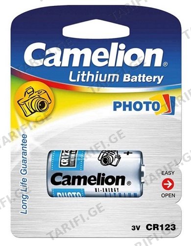 ელემენტი Camelion CR123-BP1R Lithium CR123 3V 1 ც