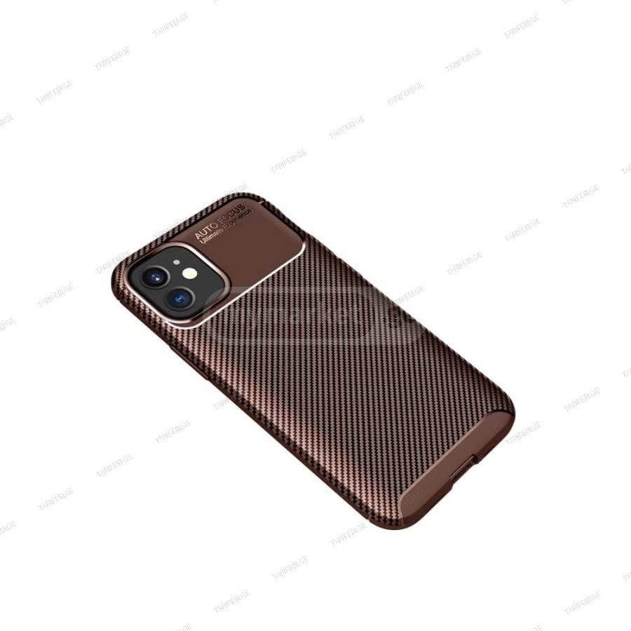 კარბონის ქეისი iPhone 12 Focus Carbon Case - ყავისფერი