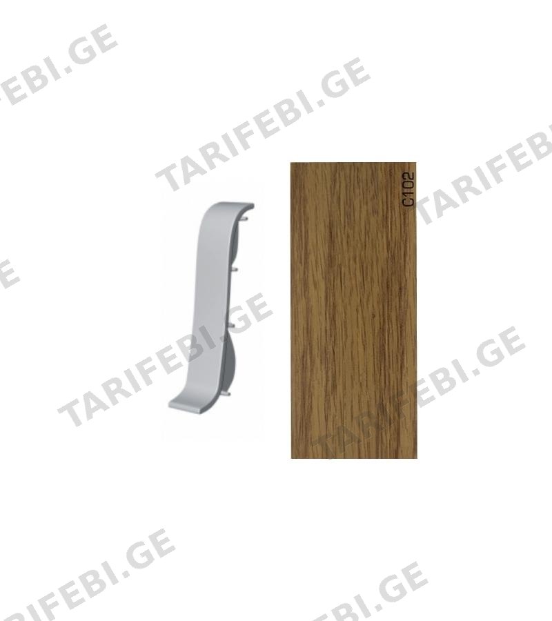 პლასტ. პლინტუსის ფიტინგი APOLLO GLOSS - გადასამბელი C-102 პრიალა