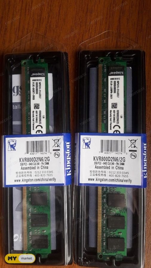 KINGSTON DDR-2 2GB 800 ახალი