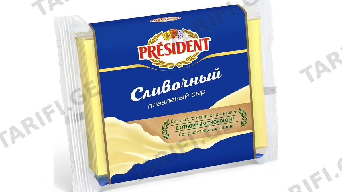 ყველი მდნარი პრეზიდენტი მასტერ ბუტერბროდა ნაღების 150გრ