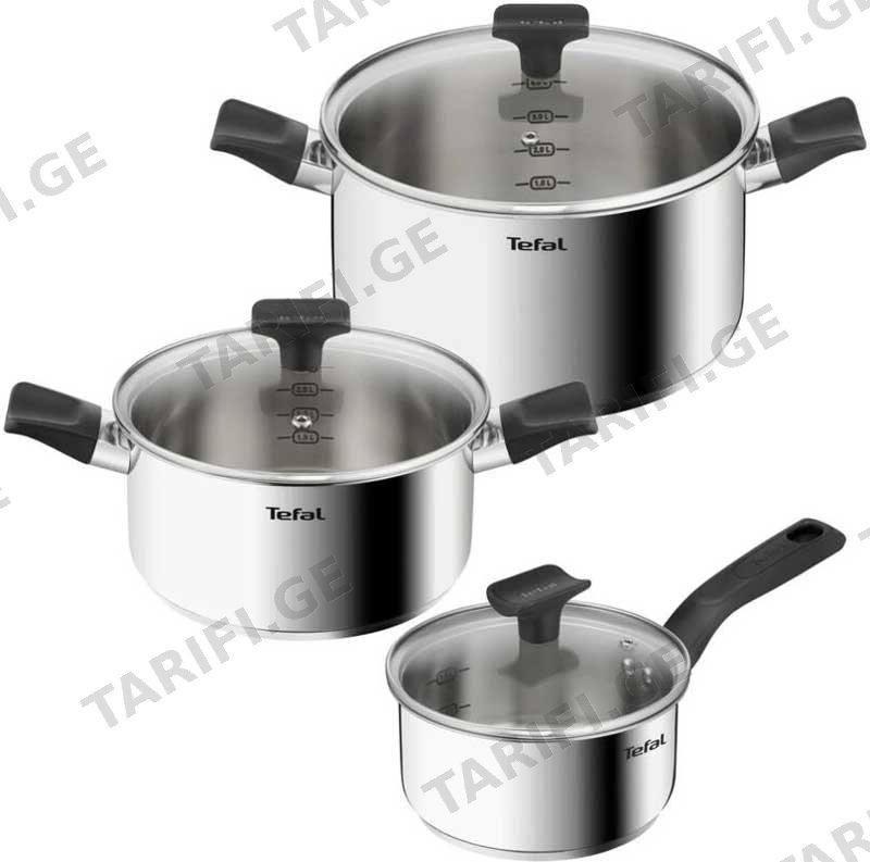 ქვაბების ნაკრები TEFAL B925S655 (16/20/24 სმ)