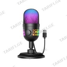 ONIKUMA M930 Studio RGB Microphone with 48KHz Capture & Smart Monitoring სადენიანი მიკროფონი