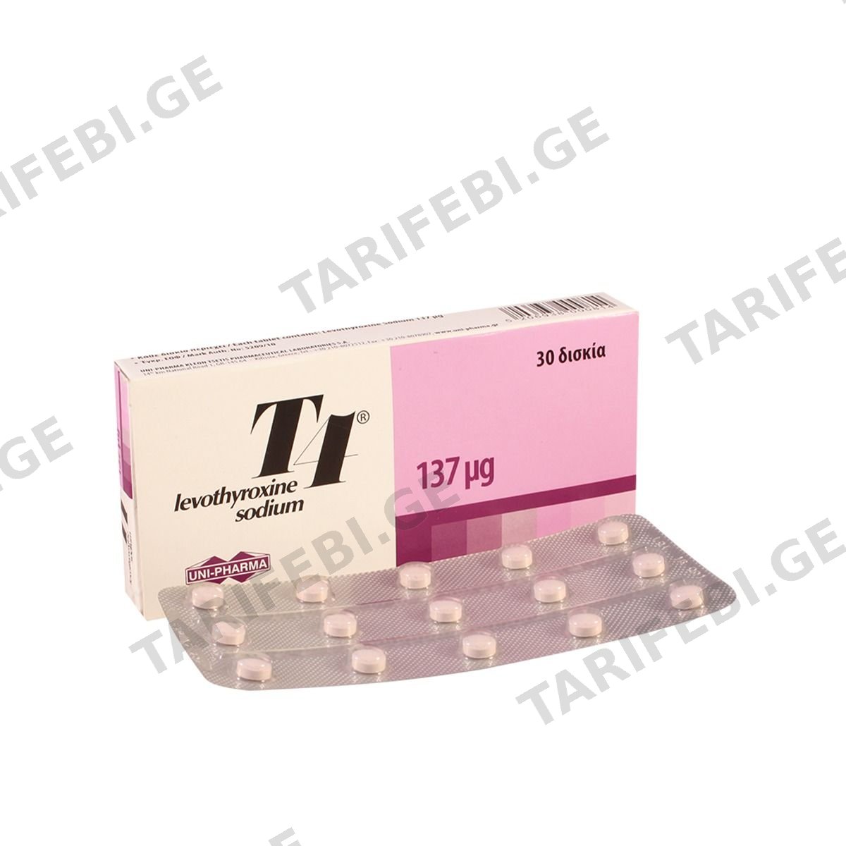 ტ4 - T4 137მკგ 30 ტაბლეტი