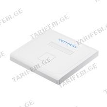 VENTION IFDW0 1-Port Keystone Jack Wall Plate White ქსელის ადაპტერი