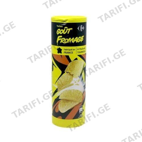 Carrefour ჩიფსების ტუბი, ყველი, 170 გ