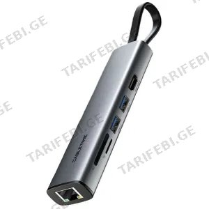 Cabletime 7 in 1 Hub USB-C To USB3.0×2 HDMI 4K60HZ PD 100W SD/TF 3.0, 0.1 Gray (CT-HUBP7-AG)