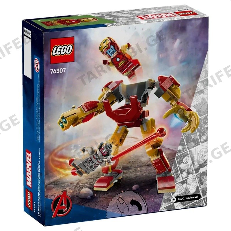 ასაწყობი კონსტრუქტორი SUPER HEROES LEGO 76307 IRON MAN MECH VS. ULTRON