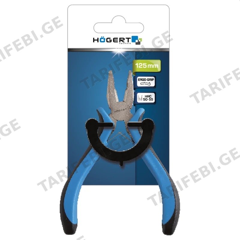პრეციზიული ბრტყელტუჩა HOGERT HT1P050 125 მმ