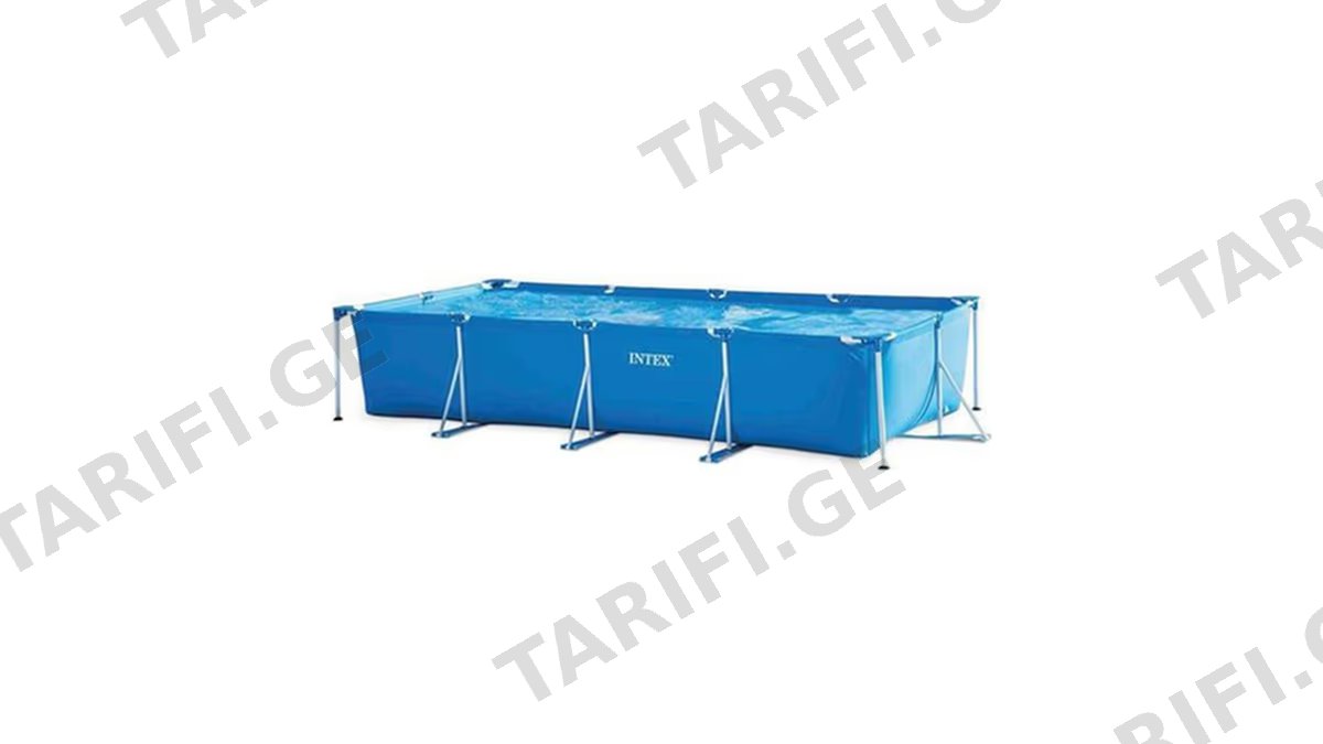 INTEX კარკასული აუზი ოთკუთხედი 4.5X2.2X0.84მ