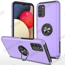 Samsung Galaxy A02S Elit Ring Case სილიკონის ქეისი ბეჭდით - იისფერი