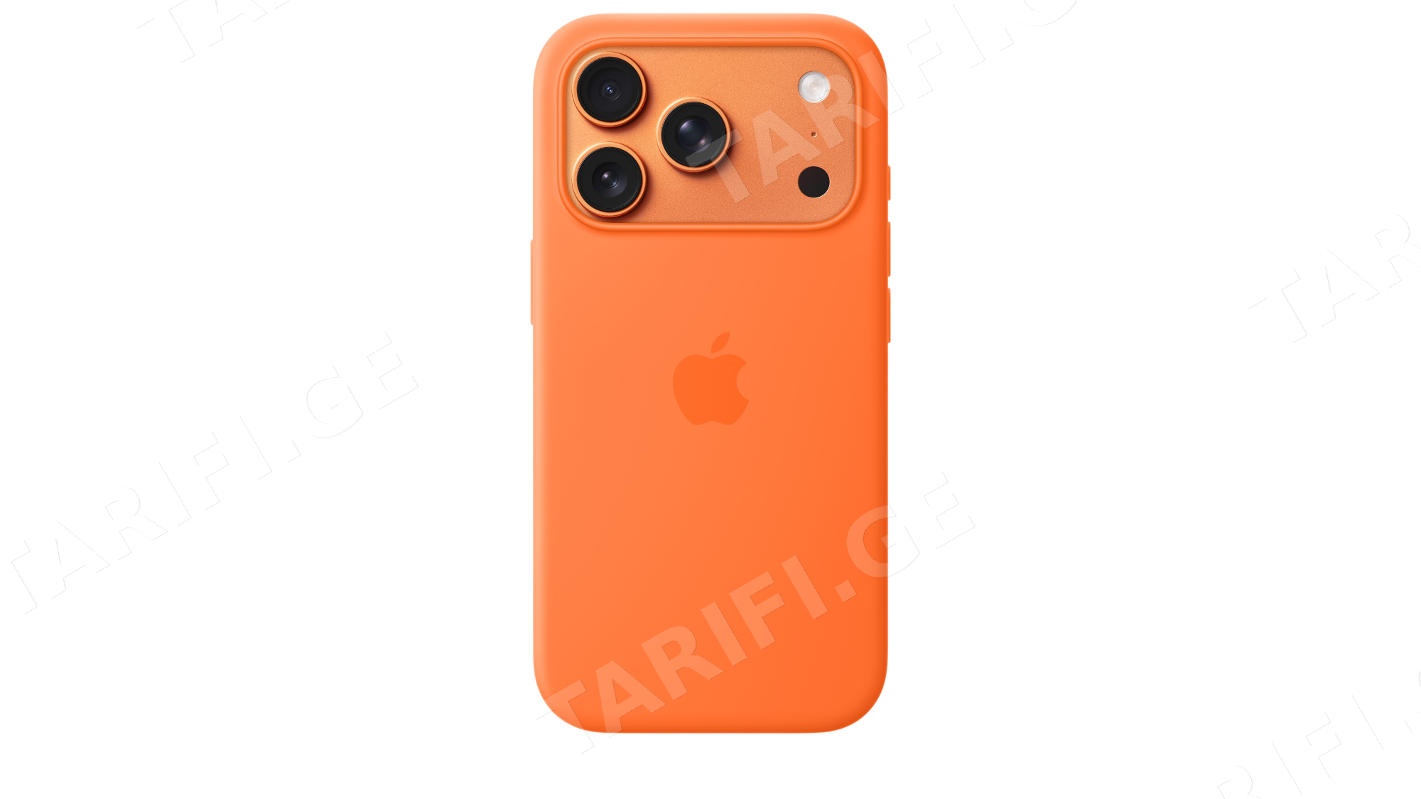 Apple iPhone 17 Pro ნარინჯისფერი სილიკონის ქეისი