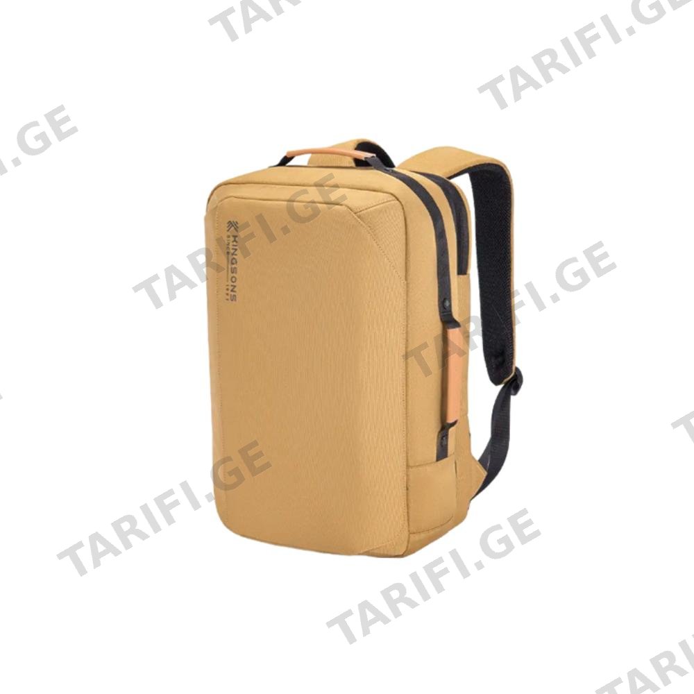 ზურგჩანთა Kingsons Waterproof Backpack 15.6″ Khaki – K10143R-9