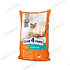 სტერილიზირებული კატის მშრალი საკვები 4 Paws 14კგ