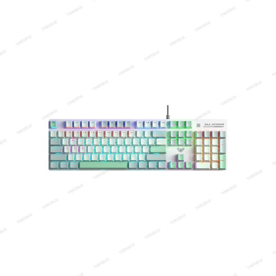 AULA S500 Wired Mechanical Zoned RGB Blue Switch Dark Green