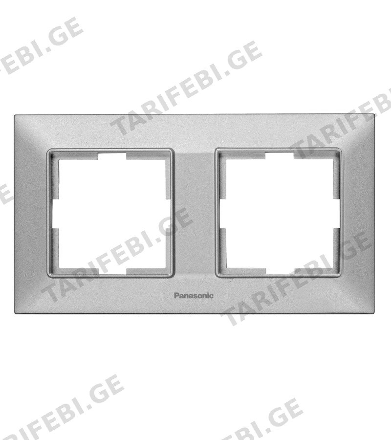 ჩამრთველ-როზეტის კანტი Arkadia Slim 2-ნი SILVER WNTF08022SL-EU1 Panasonic