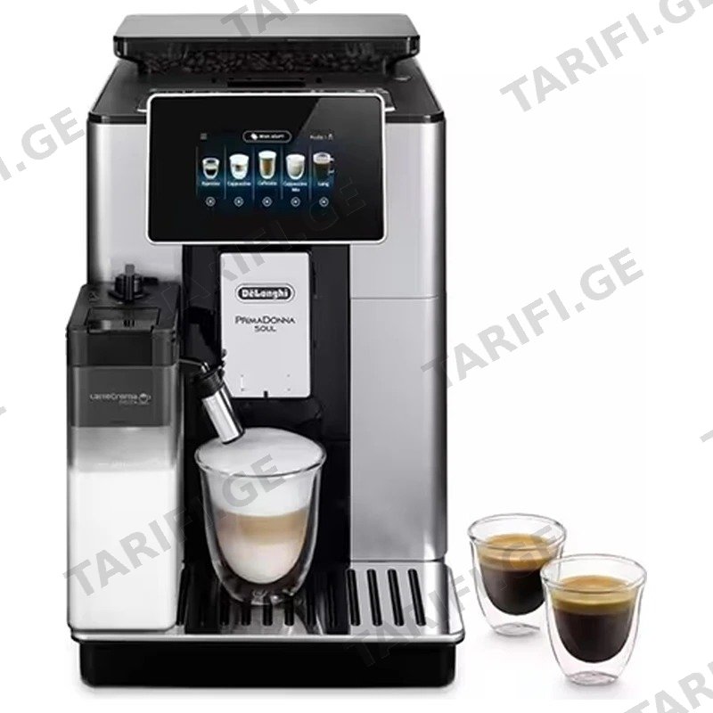 ყავის აპარატი DELONGHI ECAM610.55.SB PRIMADONNA SOUL 19 ბარი