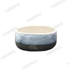 ქოთანი კერამიკული Mega Collections Duet Oval Blue L28W17H12