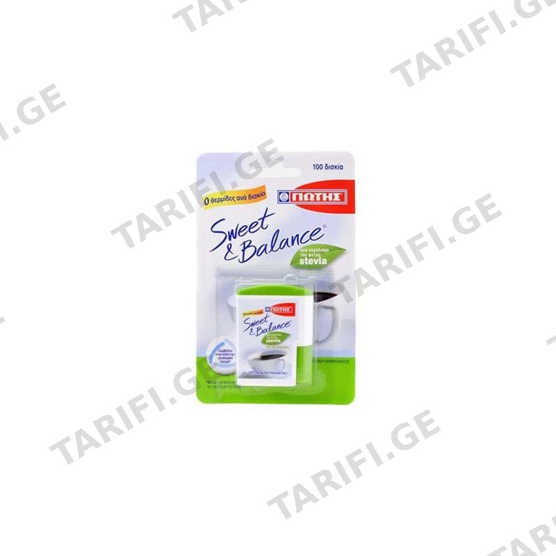 STEVIA შაქრის შემცვლელი ტაბლეტები 6.5გ