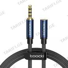 TOOCKI 3.5mm Male to Female Audio Cable აუდიო კაბელი 3მ