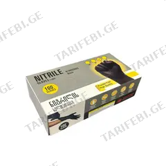 ხელთათმანი ერთჯერადი NITRILE Black L