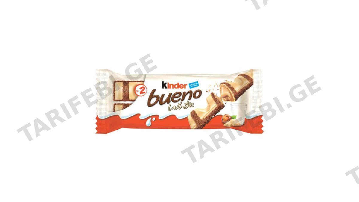 "Kinder Bueno"- საბავშვო ორცხობილა თეთრი შოკოლადით(2-pack) 43გრ