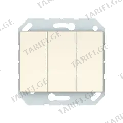 ჩამრთველი ჩარჩოს გარეშე Vilma P510-030-02 iv 3 კლავიშიანი სპილოს ძვლისფერი