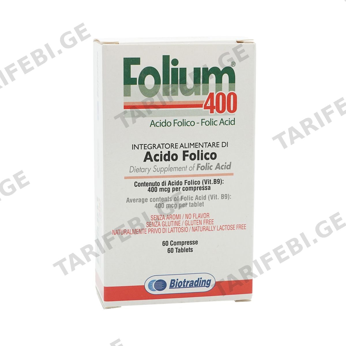 ფოლიუმი - Folium 400მკგ 60 ტაბლეტი