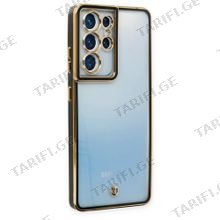 Samsung Galaxy S21 Ultra Liva lense Case სილიკონის ქეისი - შავი
