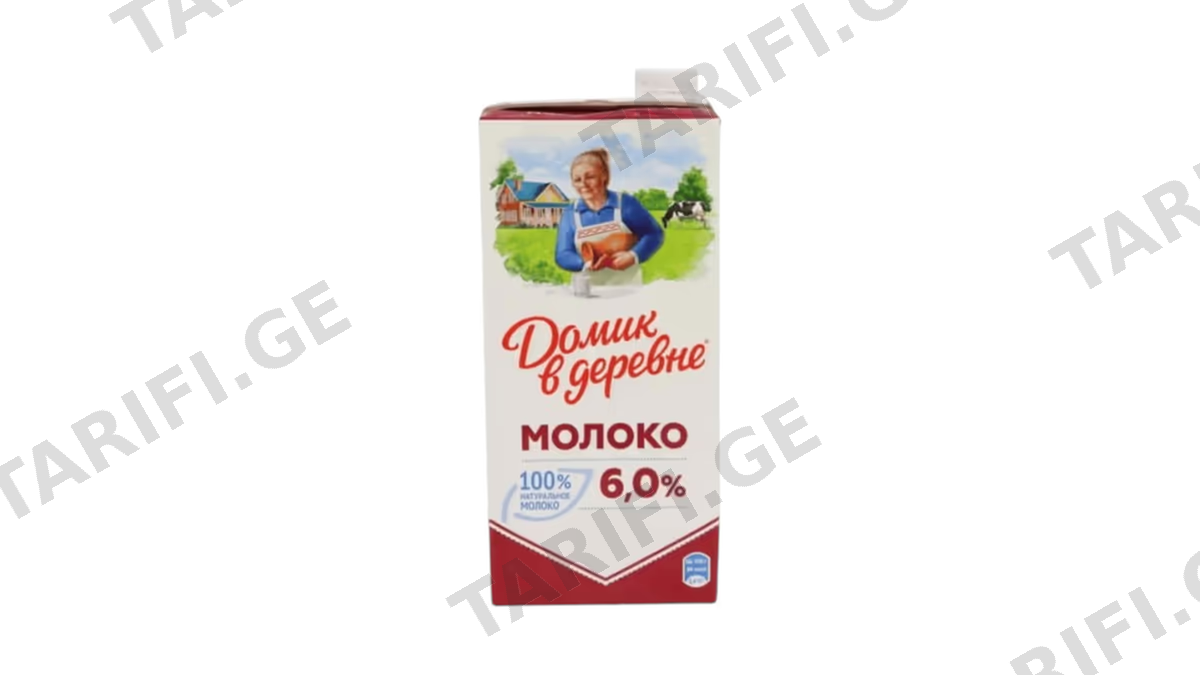 რძე სტერილ. დომიკ ვ დერევნე 6% 950გ