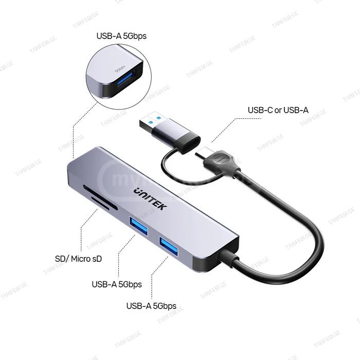USB Hub & Card Reader Unitek H1320A