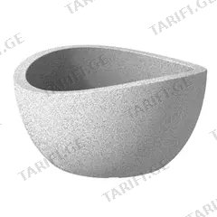 პლასტმასის ქოთანი Scheurich 252/40 WAVE GLOBE BOWL STONY GREY