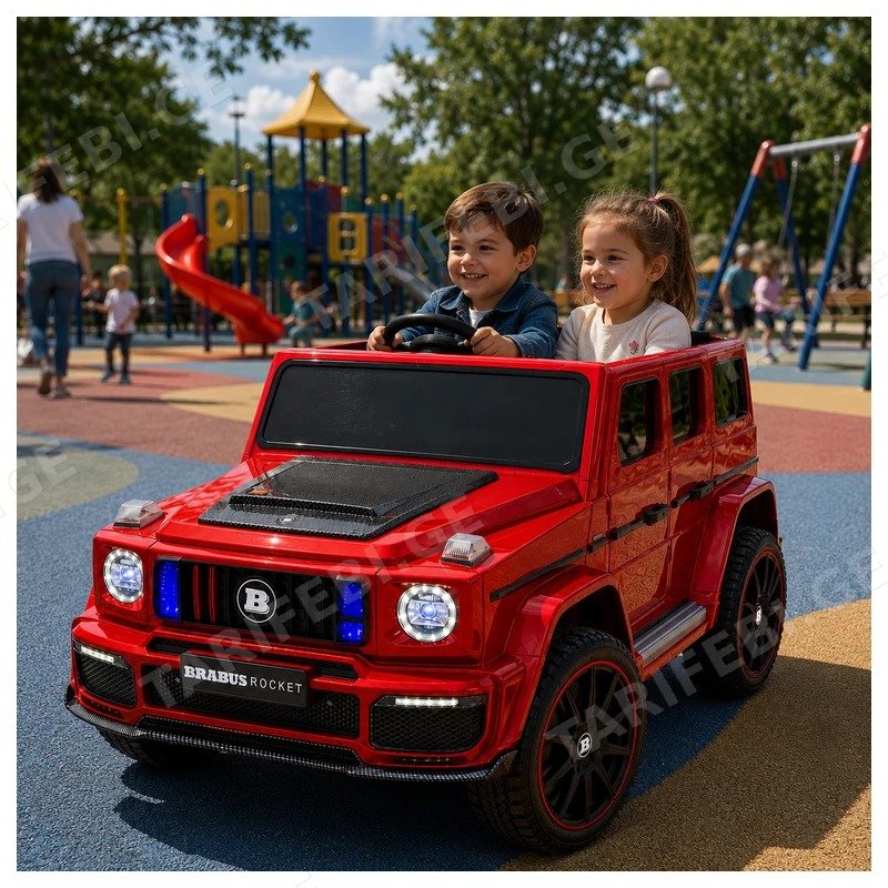 საბავშვო ელექტრო მანქანა MERCEDES-AMG AMG-6689-R (4 ძრავა, 24V, 2 ადგილიანი)