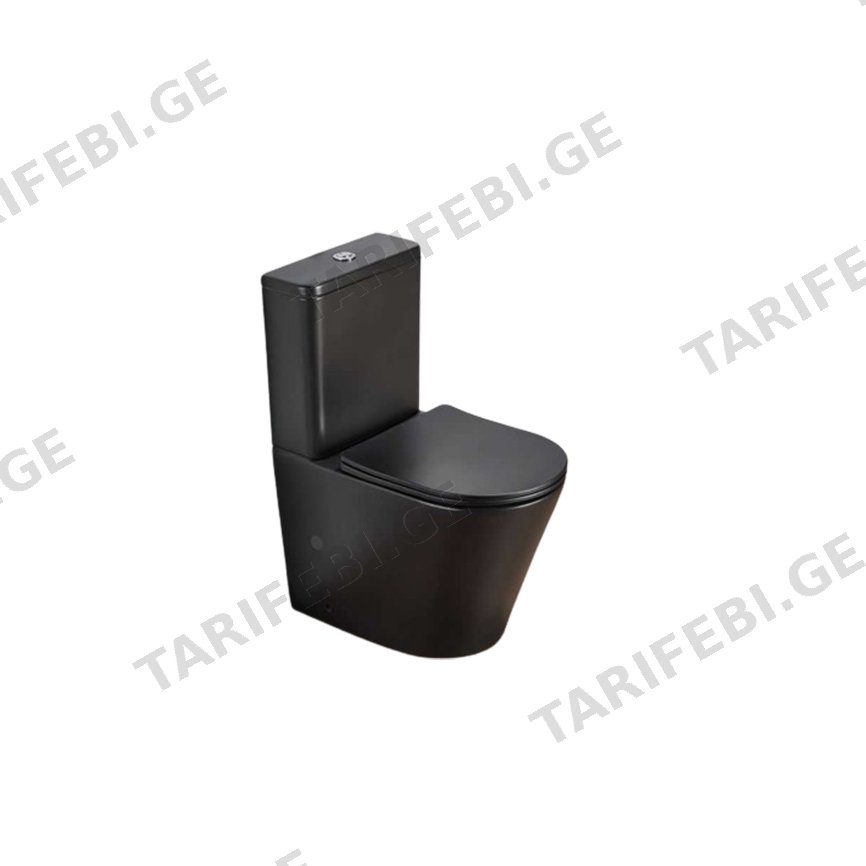 უნიტაზი დასადგამი Pate A2330XMB Rimless two-piece შავი Matt P-TRAP