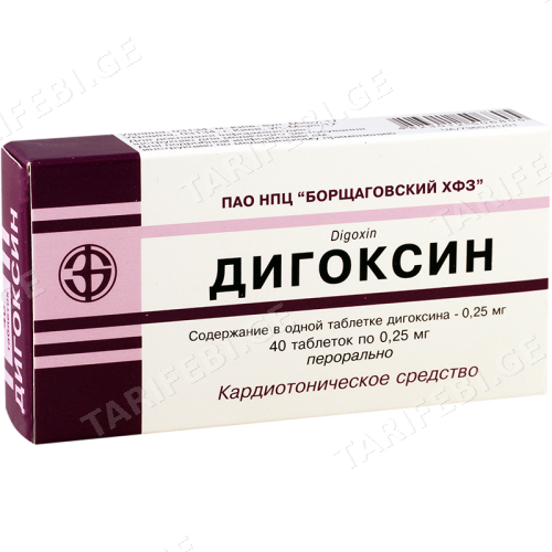 დიგოქსინი ტაბლეტი 0.25მგ #40