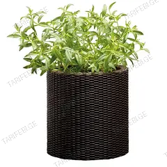 პლასტმასის ქოთანი ყვავილებისთვის Keter Cylinder Planter S 7 ლ