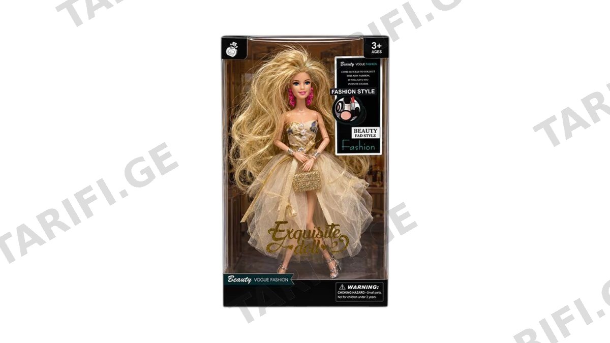 👗 Angel Fashion Doll — ელეგანტური თოჯინა მოდური კაბით • 📏 15×30 სმ