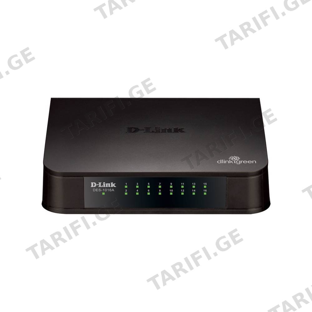 სვიჩი D-Link DES-1016A, Unmanaged Switch, 16 Ports 10/100Base-TX, Black