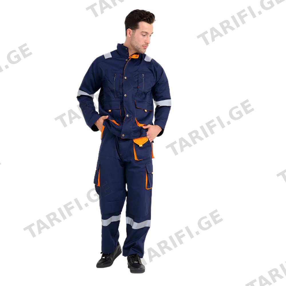 სამუშაო ტანსაცმელი ლურჯი American Safety ASEURPS-B 2XL